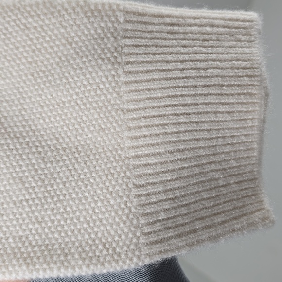 {Magaschoni} Mens 100% Cashmere Cream Fairisle Pullover Sweater - Large - Picture 9 of 15